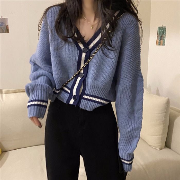 Contrast Cardigan Trim