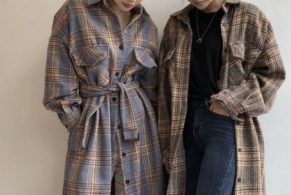 Plaid Long Jacket