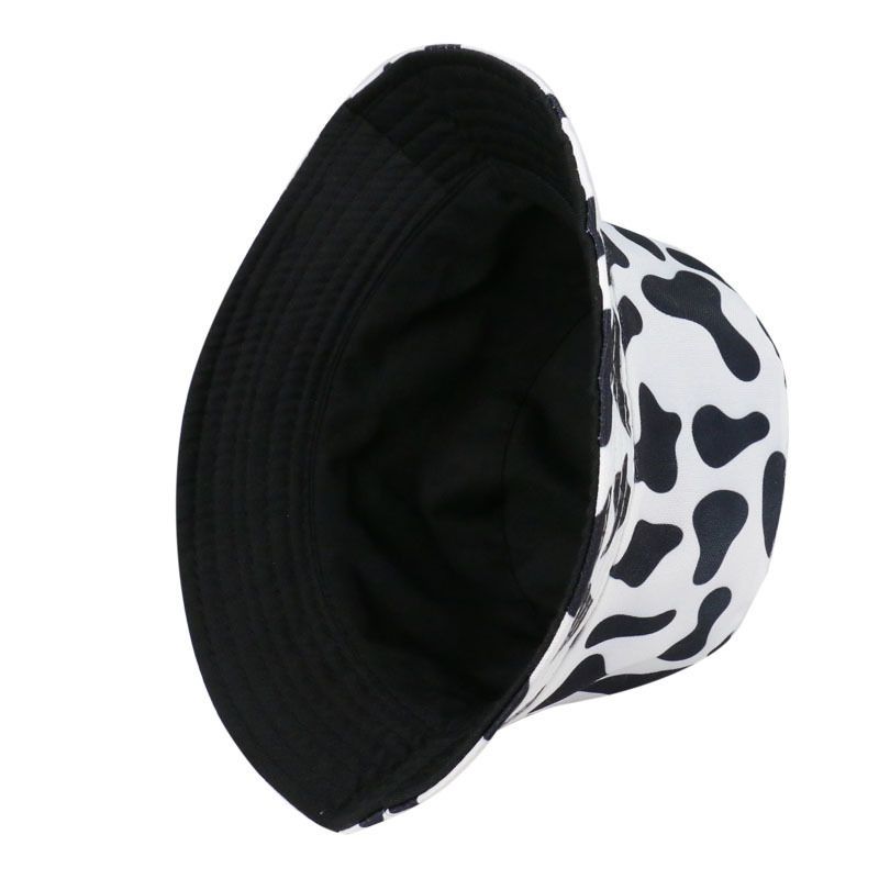 Hat Milk Cow Print Bucket