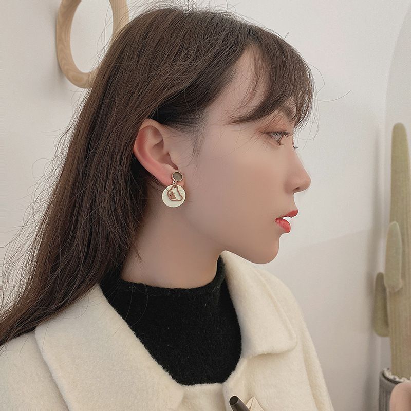 Bear Asymmetrical Dangle Earring Egirldoll