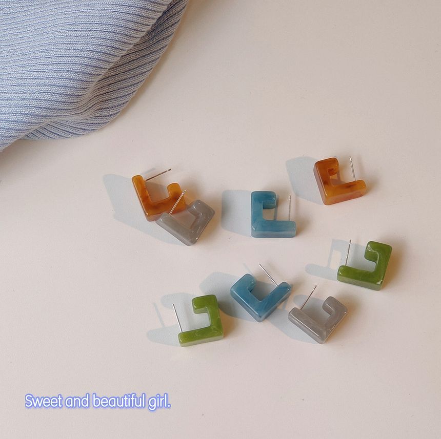 Geometric Resin Earring Egirldoll