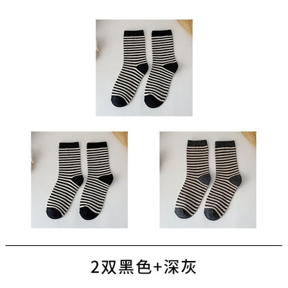 Set Of 3 Pairs: Striped Socks