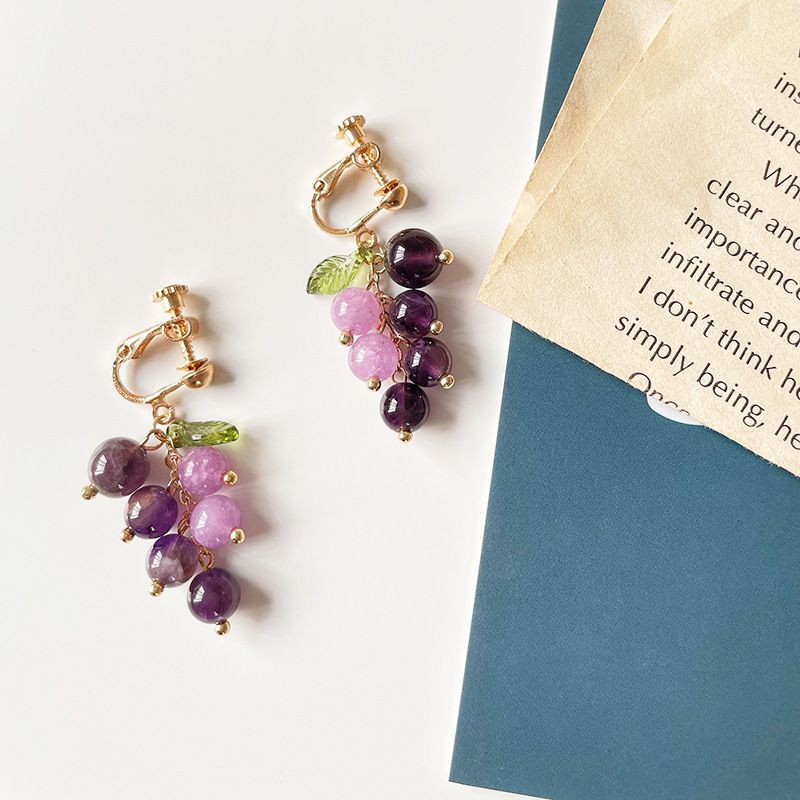 Grapes Acrylic Dangle Earring