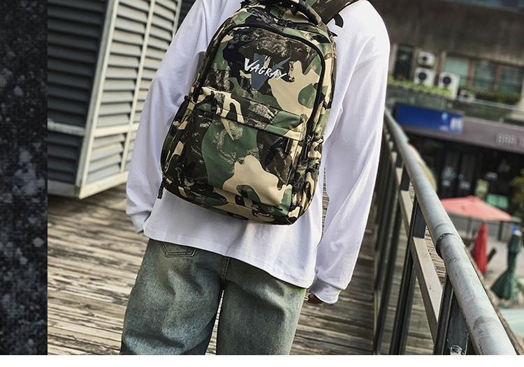 Camo Nylon Backpack