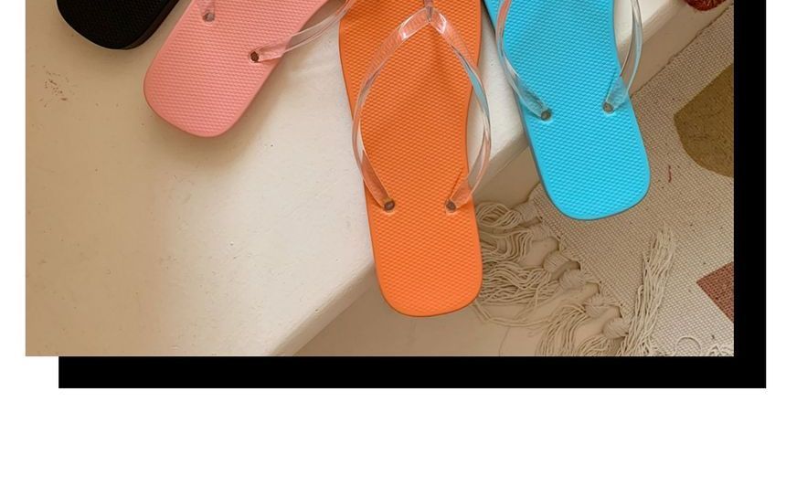 Clear PVC Strap Flip Flops