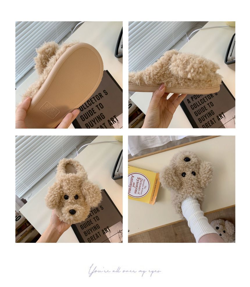 Fluffy Cartoon Home Slippers