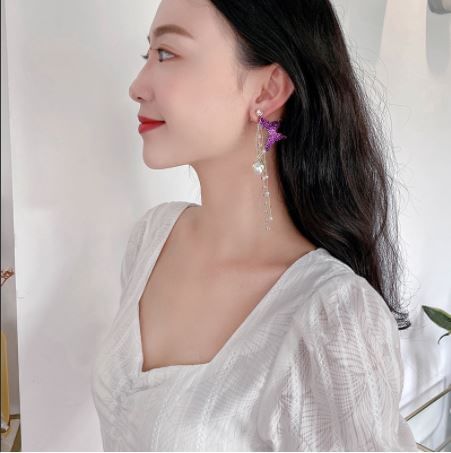 Faux Pearl Flower Drop Earring