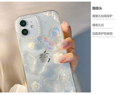 3D Butterfly Transparent Phone Case