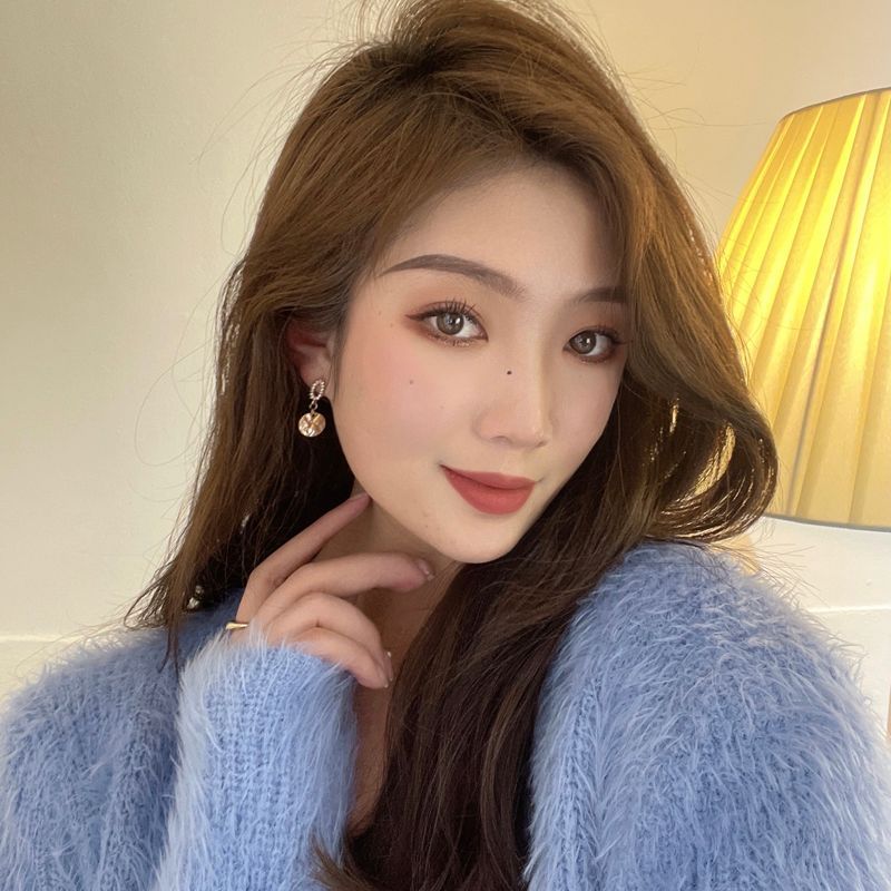 Earring / Rhinestone Drop Clip-On Floral