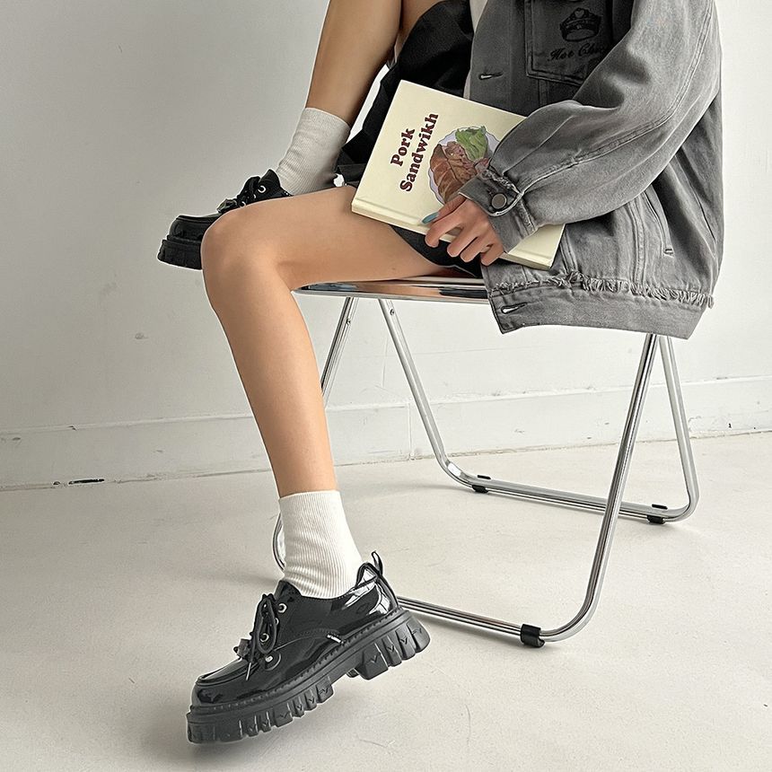 Platform Shoes Lace-Up