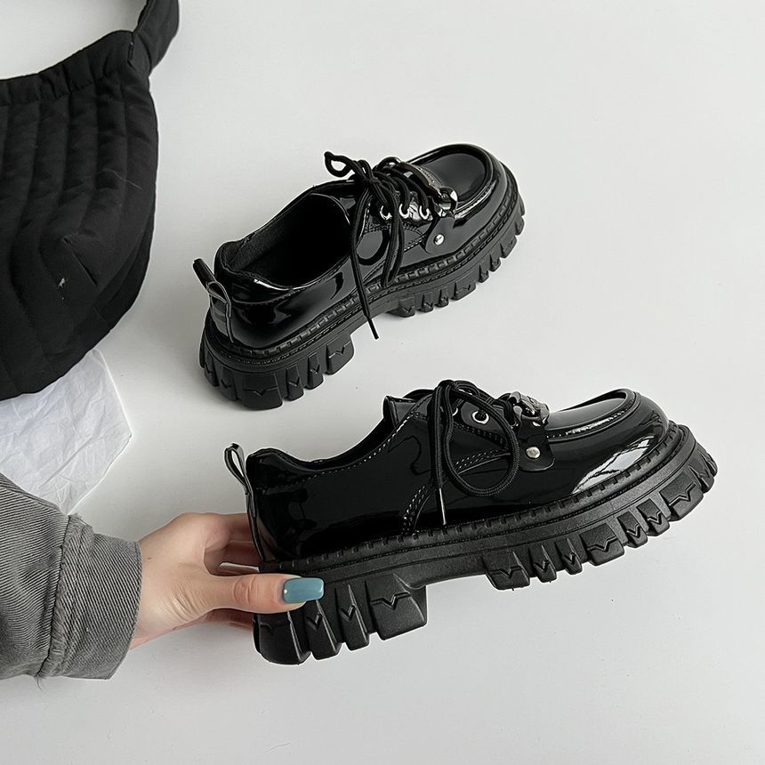 Platform Shoes Lace-Up