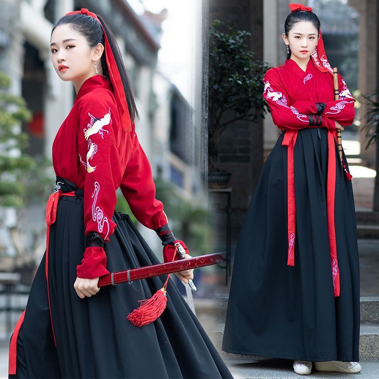 Couple Matching Set: Hanfu Top + Skirt