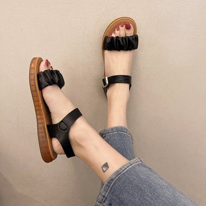 Shirred Sandals