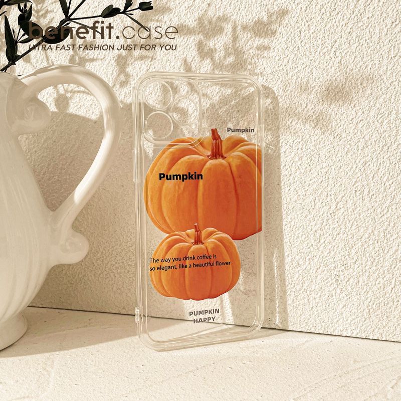 Pumpkin Case Transparent Phone