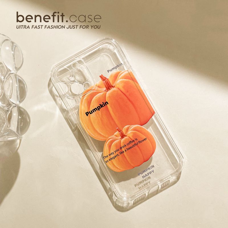 Pumpkin Case Transparent Phone