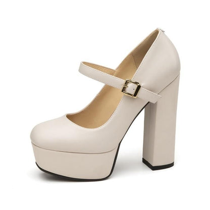 Chunky-Heel Platform Mary Jane Shoes