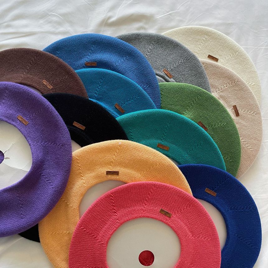 Cotton Beret Linen Plain Hat