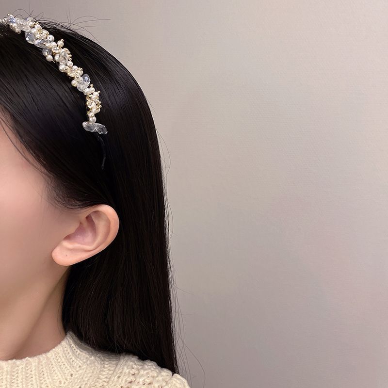 Faux Crystal Pearl Headband