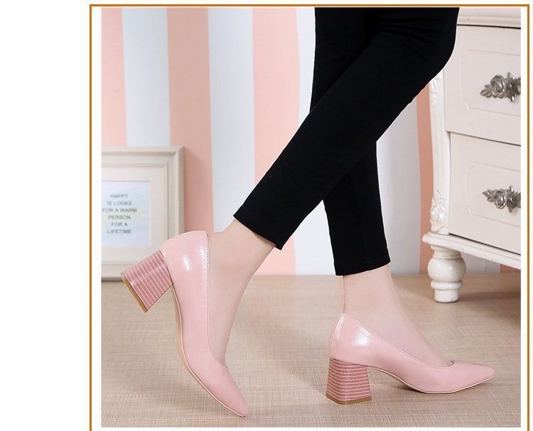 Pointy-Toe Pumps Chunky-Heel