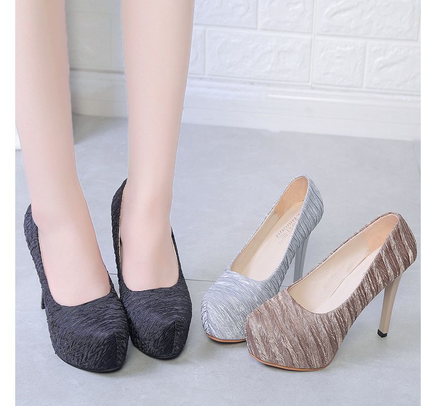 Platform Stiletto Heel Pumps