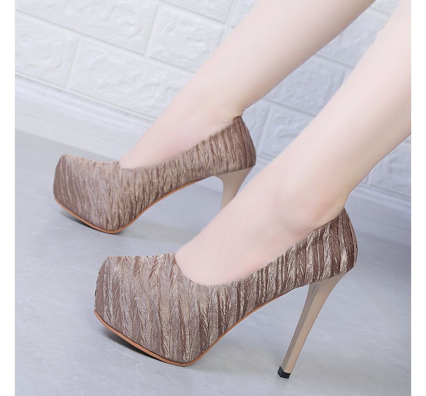 Platform Stiletto Heel Pumps