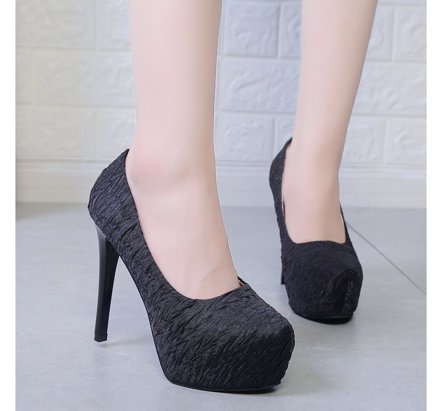 Platform Stiletto Heel Pumps