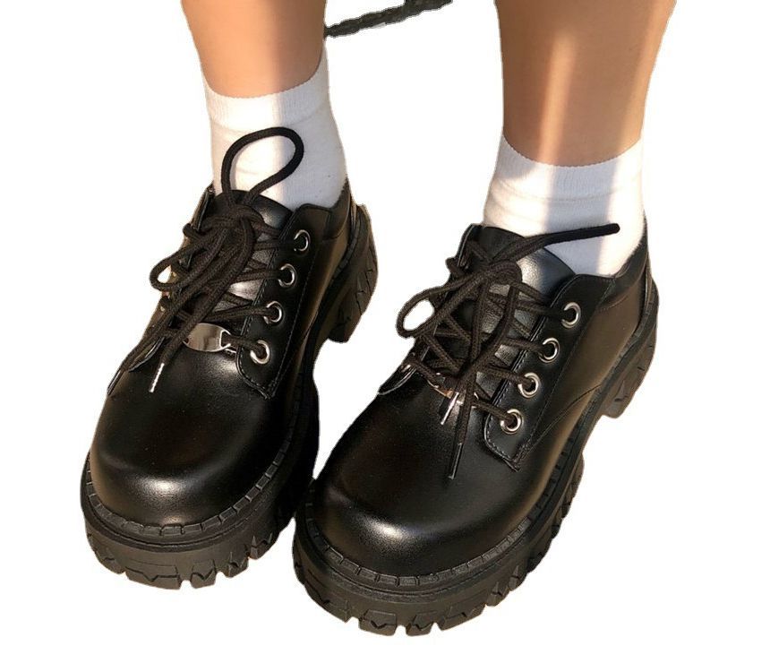 Shoes Lace-Up Platform