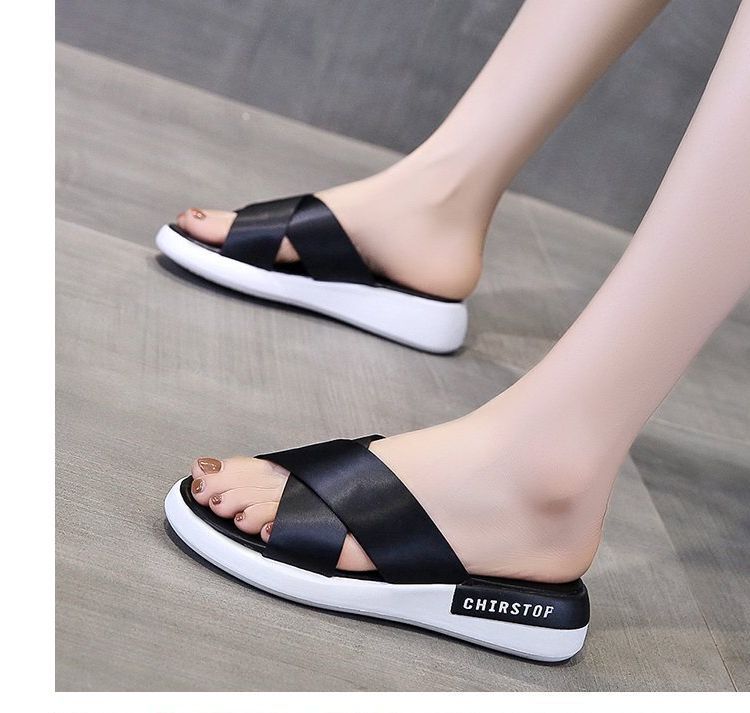 Sandals Crisscross Platform Slide