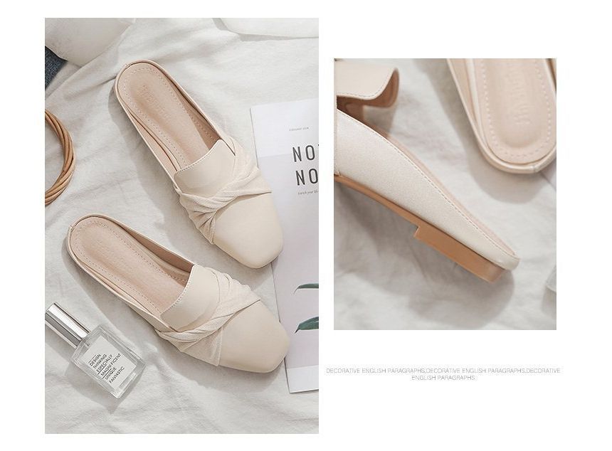 Flat Twisted Loafer Mules