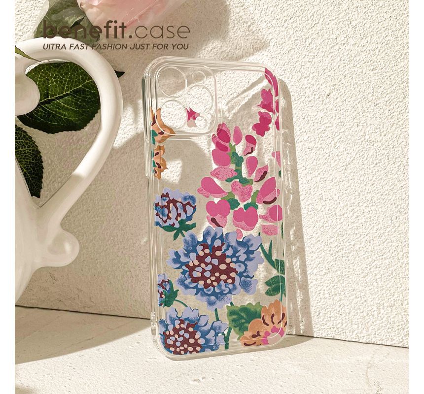 Case Phone Flower Transparent