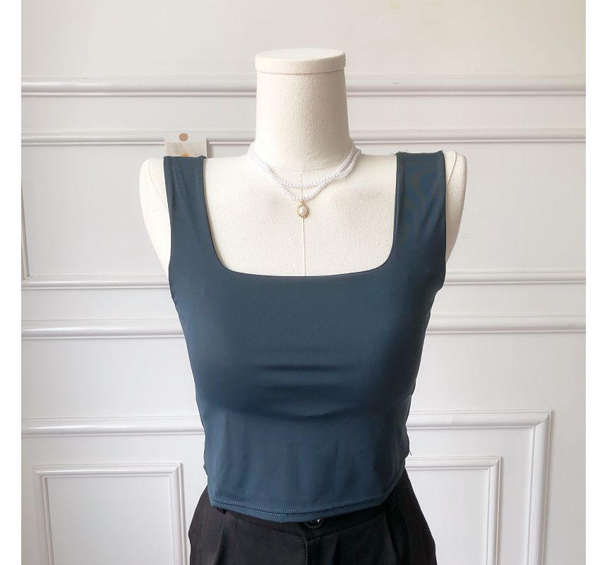 Padded Crop Tank Top