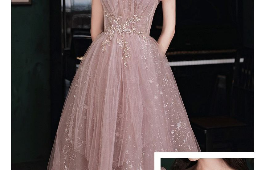 Prom Short-Sleeve Maxi (Various Embellished Dress Designs)