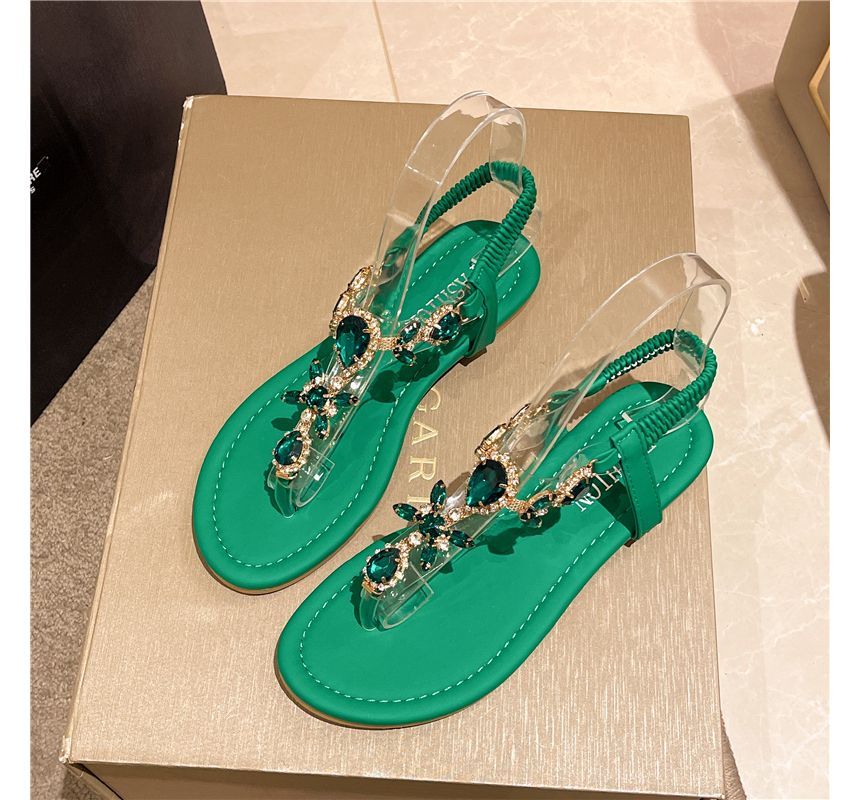 Embellished Thong Sandals