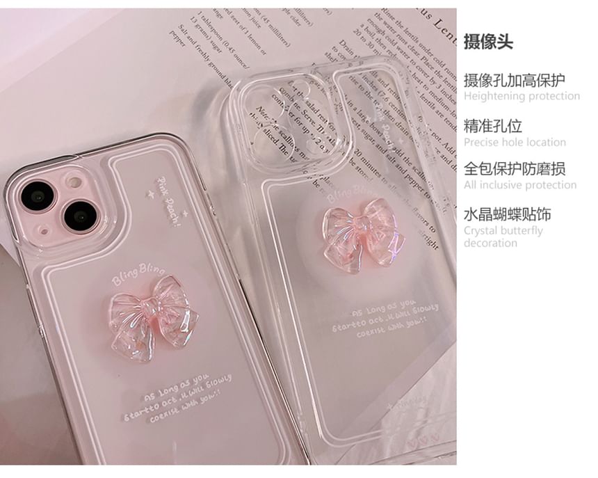 Phone Transparent Bow Case