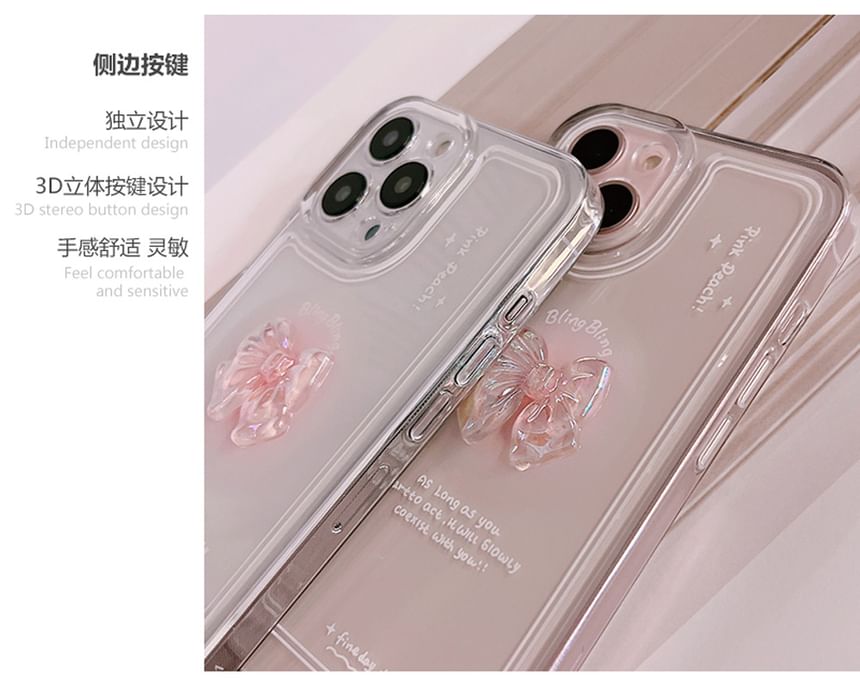 Phone Transparent Bow Case