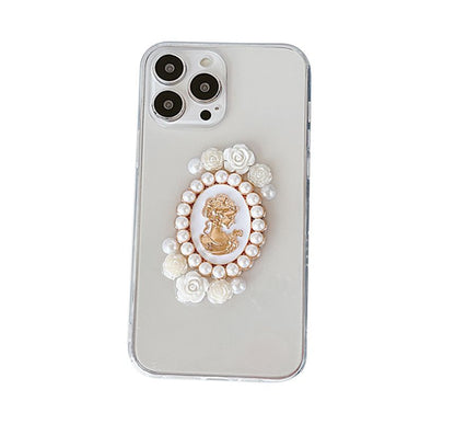 Faux Pearl Faux Pearl Transparent Phone Case