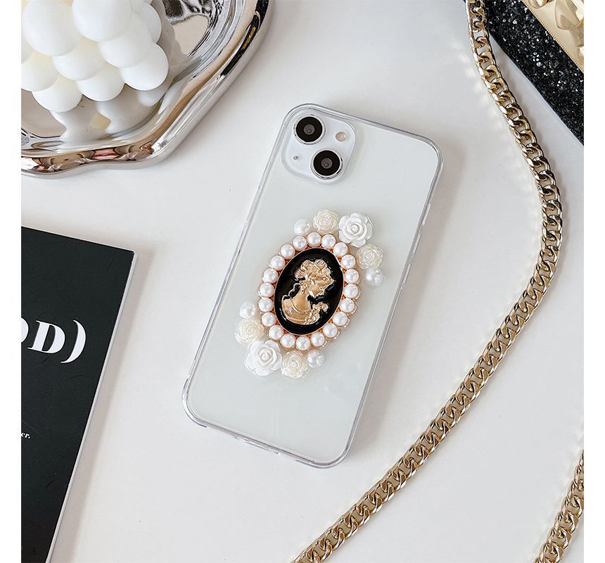 Faux Pearl Faux Pearl Transparent Phone Case