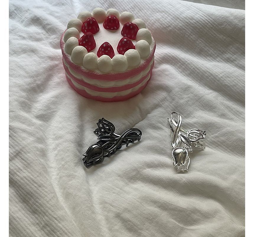 Rose Alloy Hair Clamp