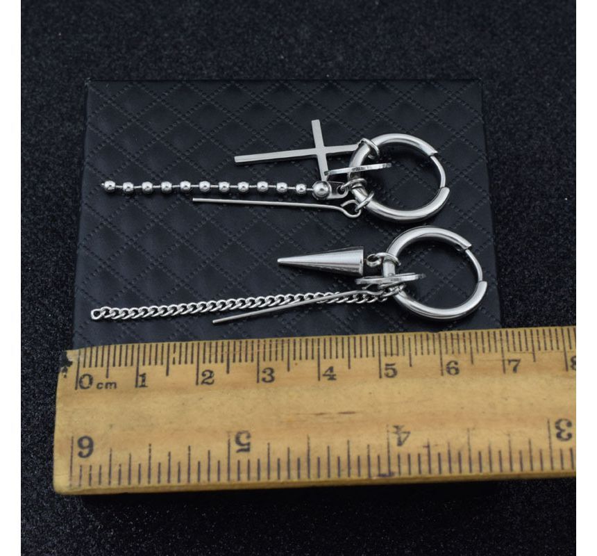 Asymmetrical Chain Earring / Clip-On Earring