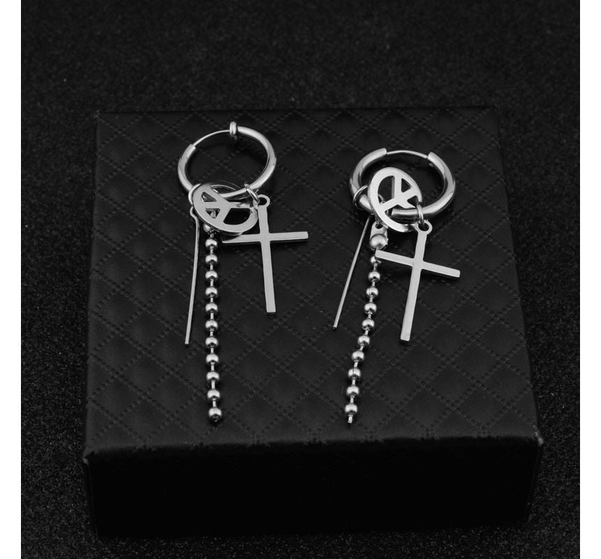Asymmetrical Chain Earring / Clip-On Earring
