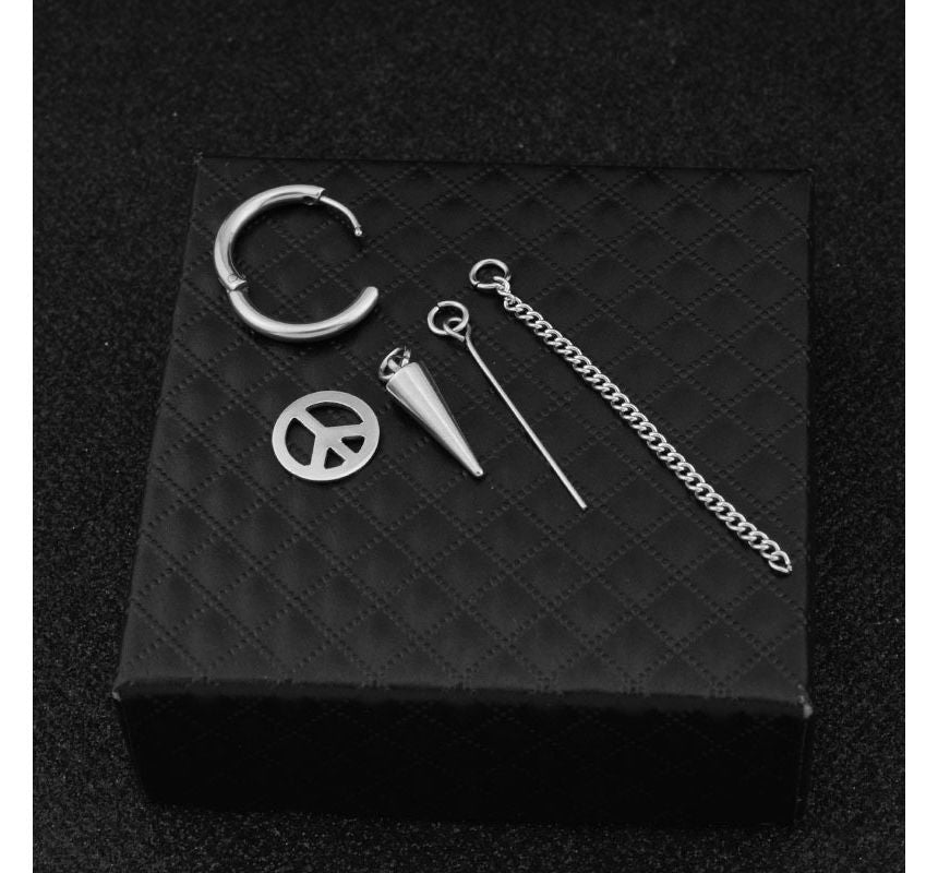Asymmetrical Chain Earring / Clip-On Earring