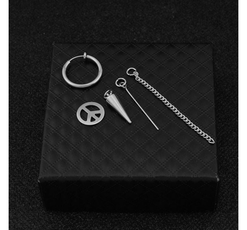Asymmetrical Chain Earring / Clip-On Earring