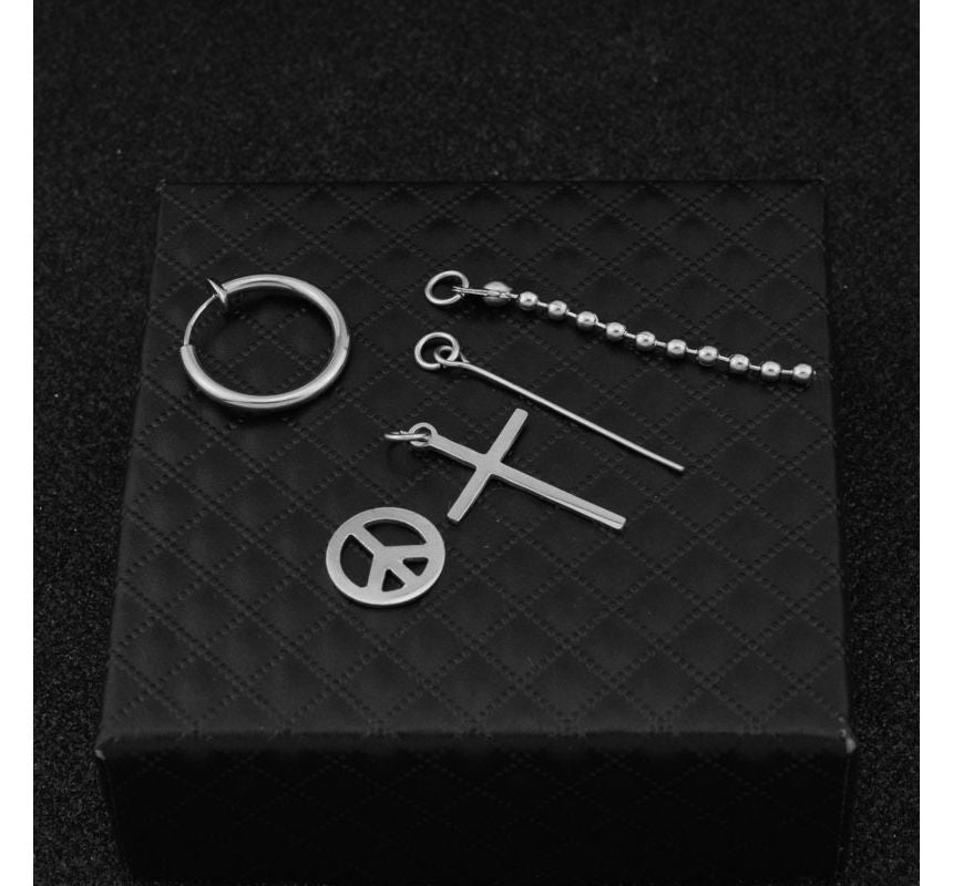 Asymmetrical Chain Earring / Clip-On Earring