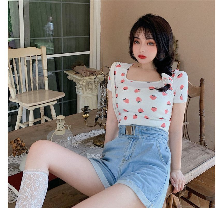 Short-Sleeve T-Shirt Print Strawberry