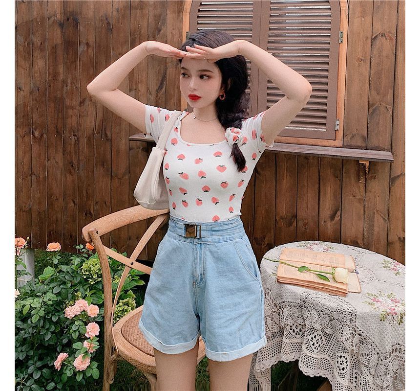 Short-Sleeve T-Shirt Print Strawberry