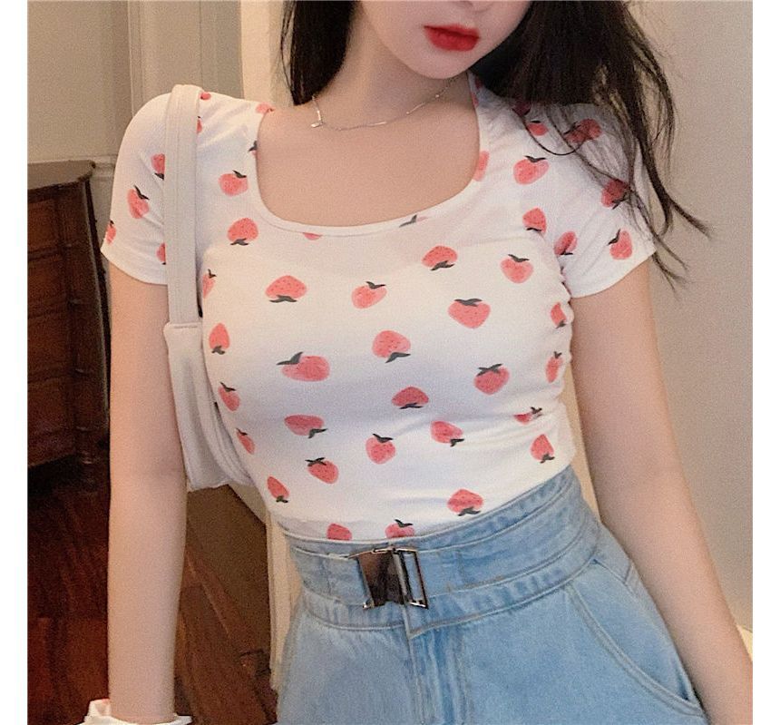 Short-Sleeve T-Shirt Print Strawberry