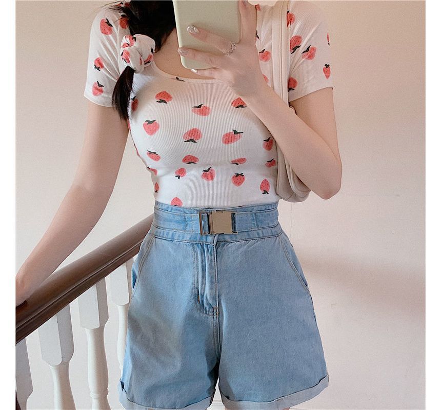 Short-Sleeve T-Shirt Print Strawberry
