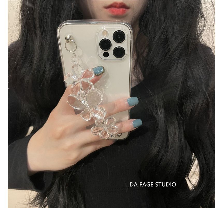 Flower Chain Transparent Phone Case
