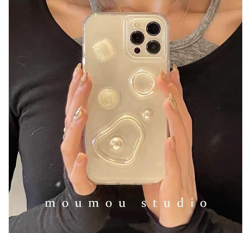 Phone Case Faux Pearl Transparent