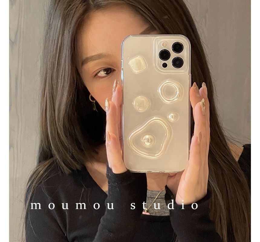 Phone Case Faux Pearl Transparent